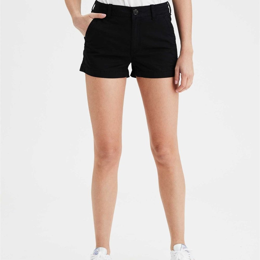 American Eagle Super Stretch X High-Waisted Khaki Shorts | 10